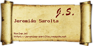Jeremiás Sarolta névjegykártya